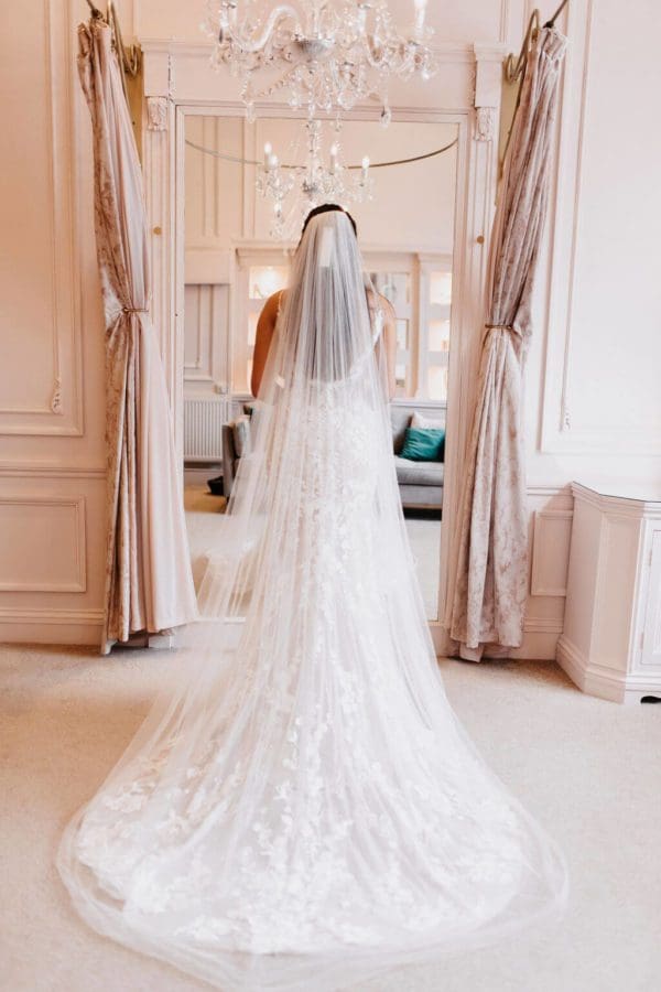 The gorgeous Emily veil makes for the perfect accessory for any bride to be. Click to shop now and see more beautiful veils.