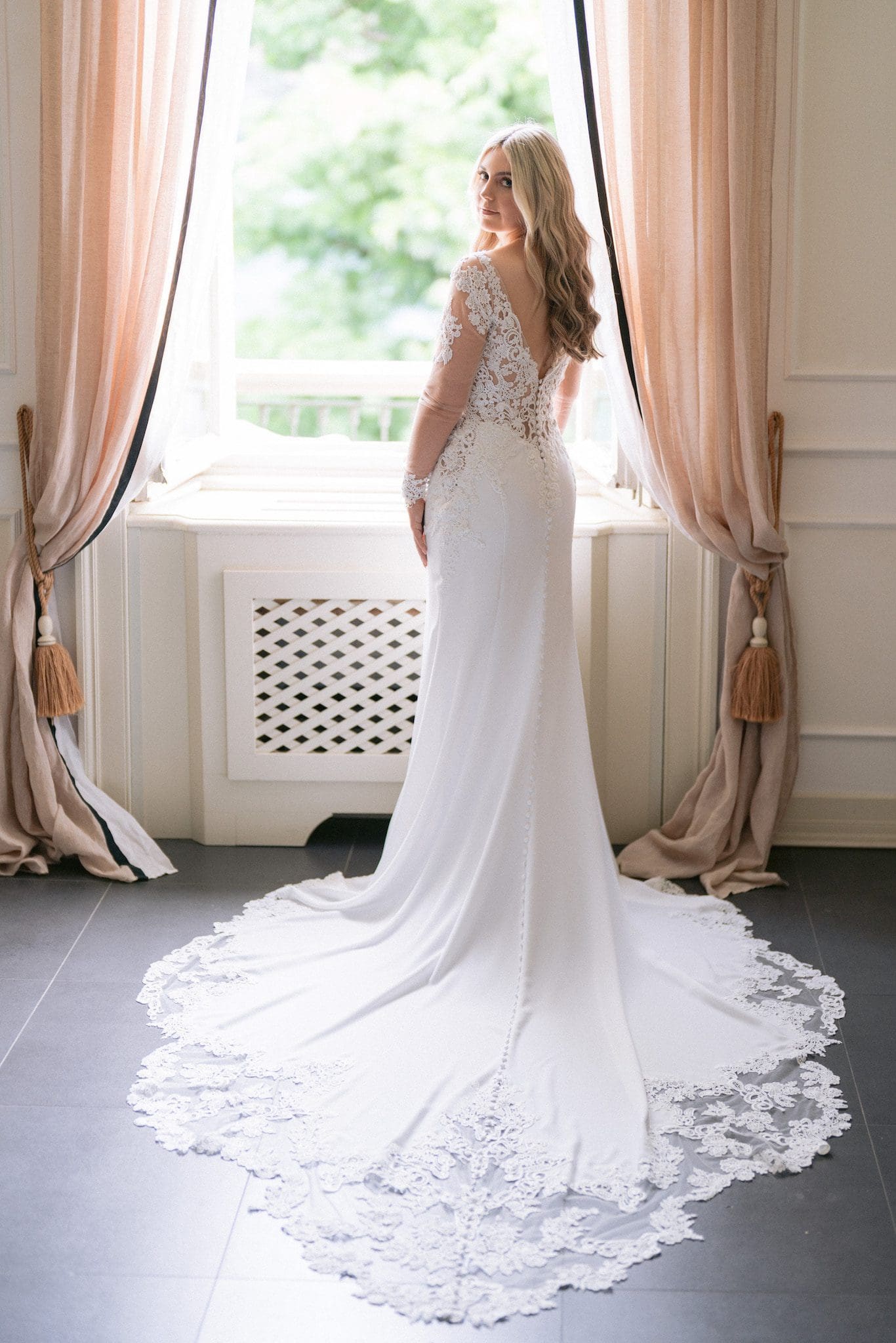 Charlotte chose the Mimi by Blue By Enzoani as her wedding dress