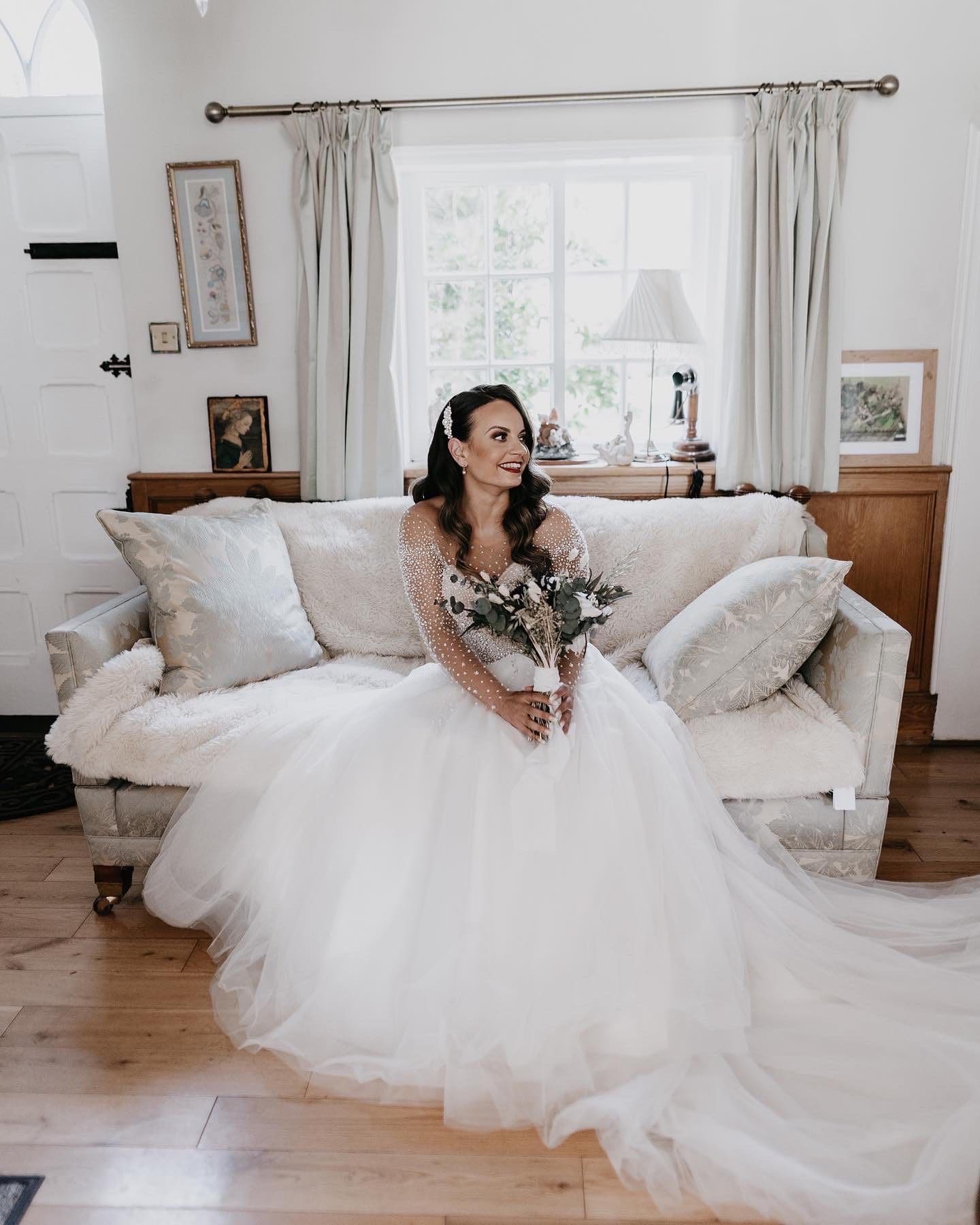Hannah chose the stunning Rosette by Maggie Sottero for her wedding gown