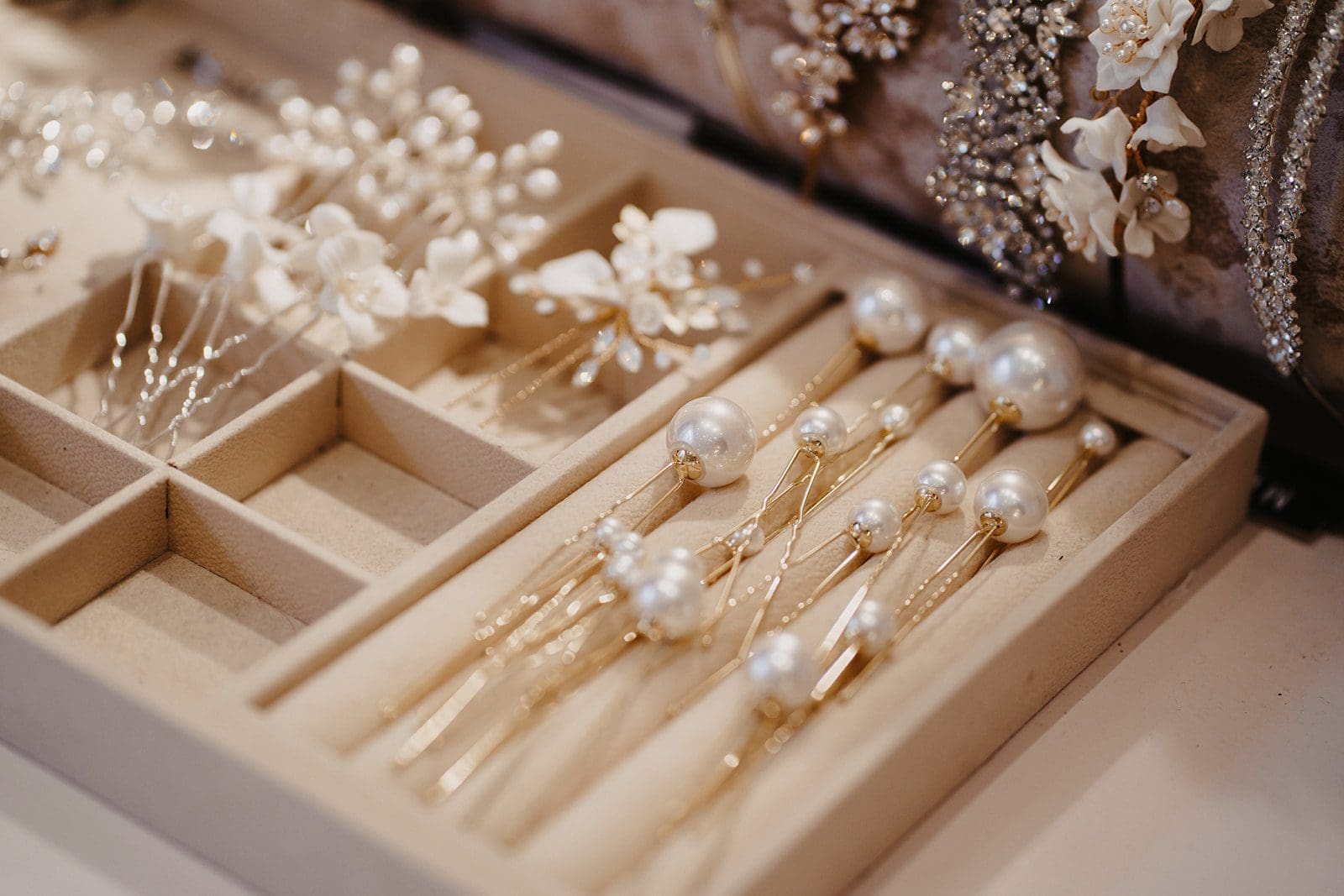 bridal accessories close-up